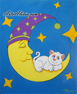 To extend photo of picture: A dormir (Cuadro infantil)